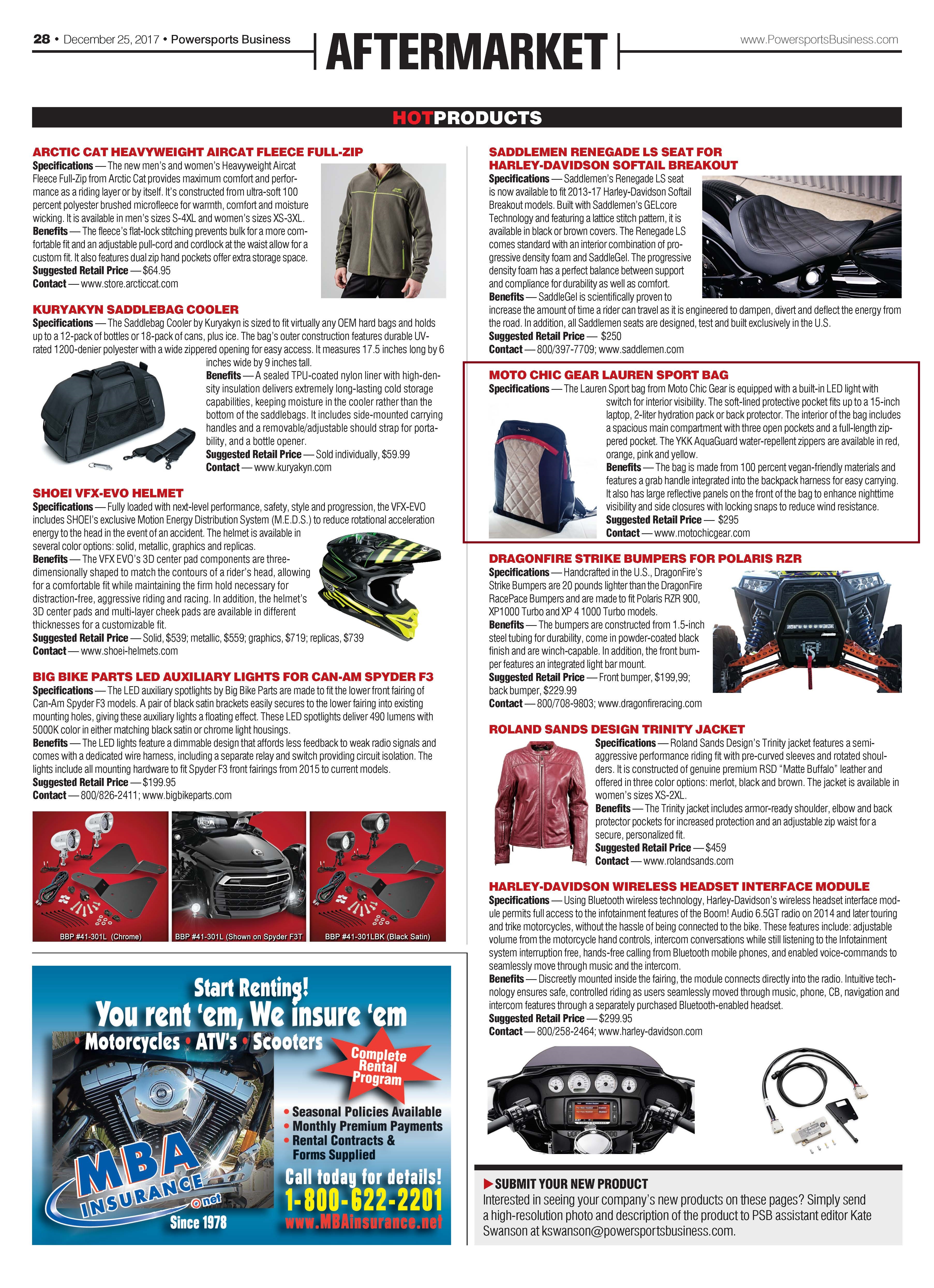 December 25 2017 - Powersports Business - Aftermarket Hot Products